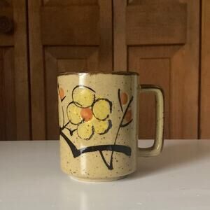 Vintage Handpainted Floral Mug